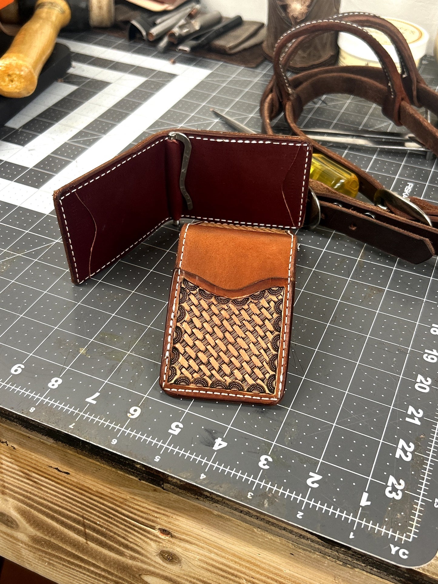 Basket Weave Money Clip